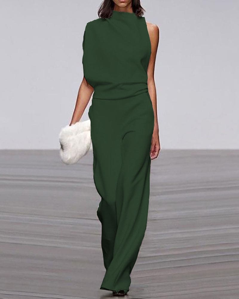 Women’s Elegant Sleeveless Wide Leg Jumpsuit