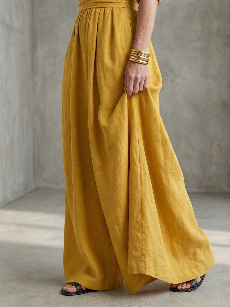 Women's Cross Front Wide Leg Jumpsuit