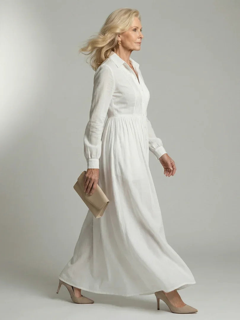 Women's Soft Flow Maxi Dress Long Sleeve