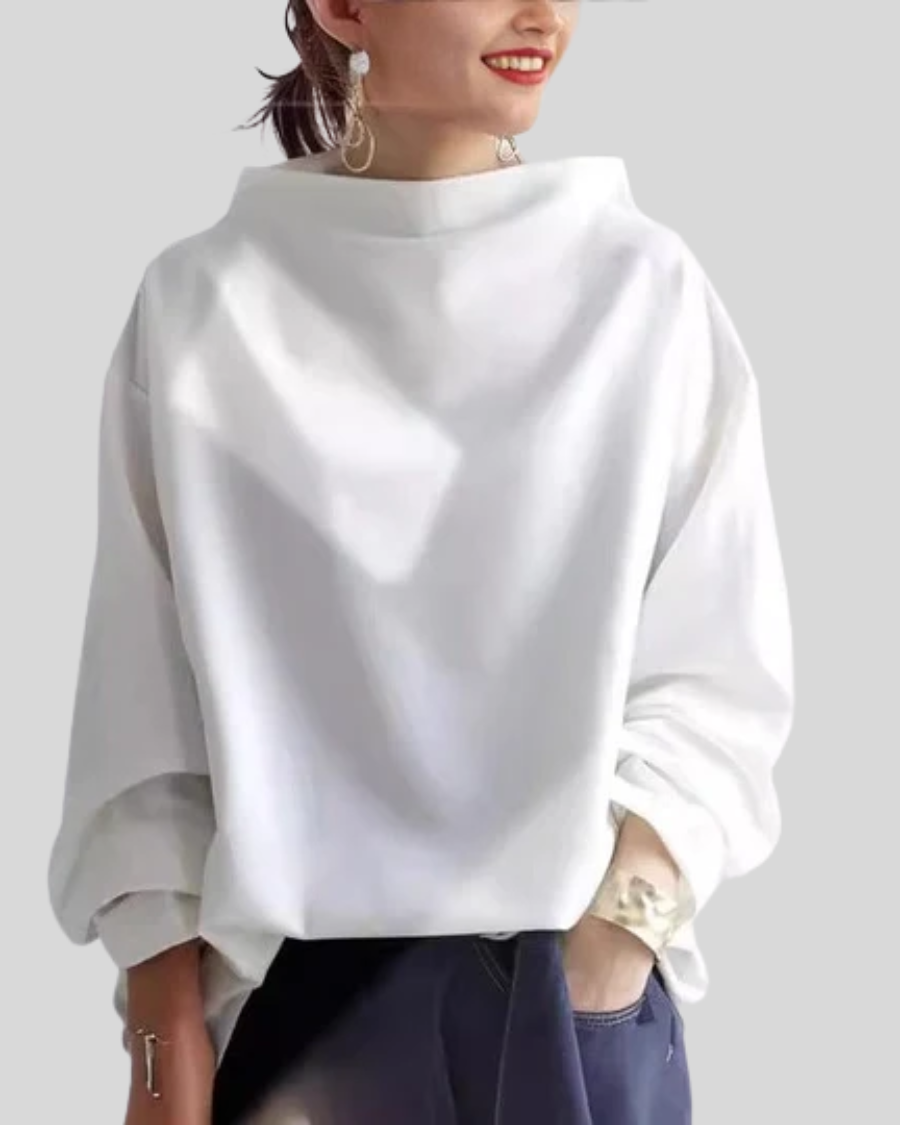 Women's Oversized Mock Neck Sweatshirt