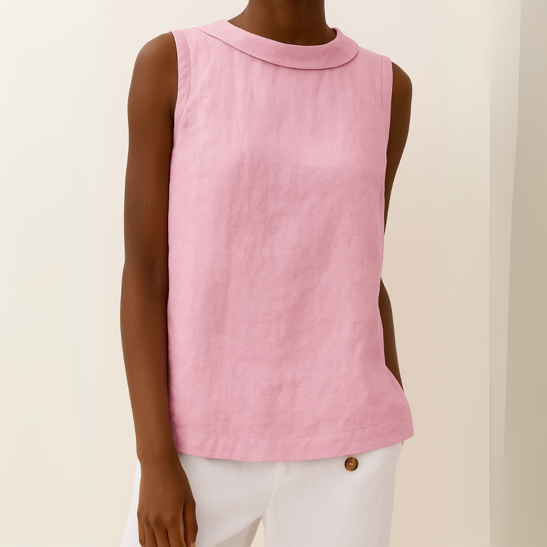Women's Sleeveless Round Neck Casual Blouse