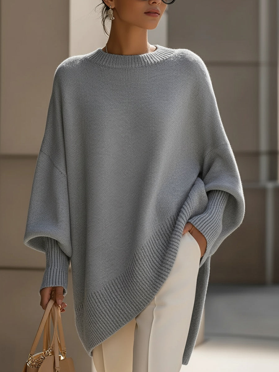 Women's Oversized Knit Poncho Sweater