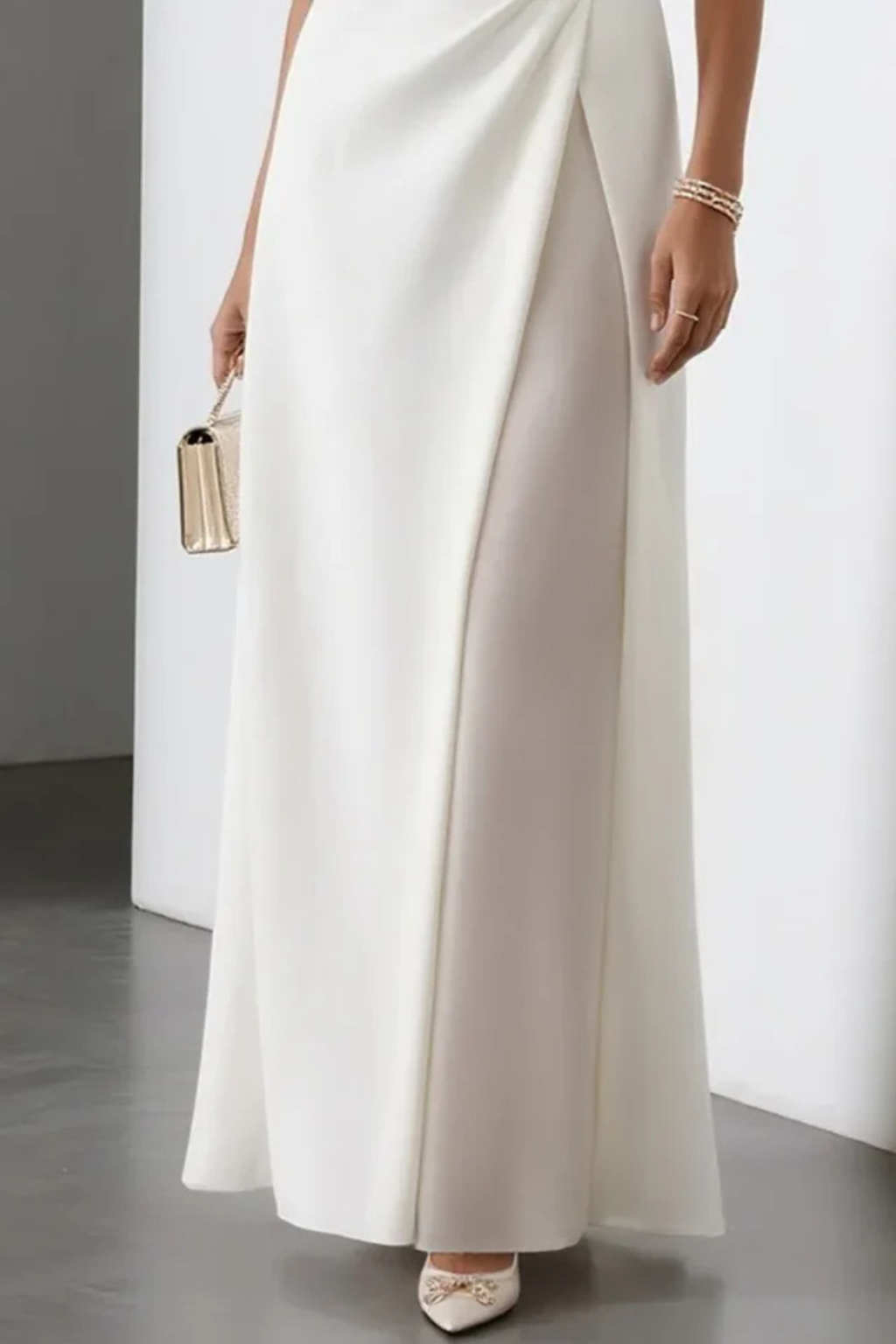 Women's Sleeveless Draped Waist Maxi Dress