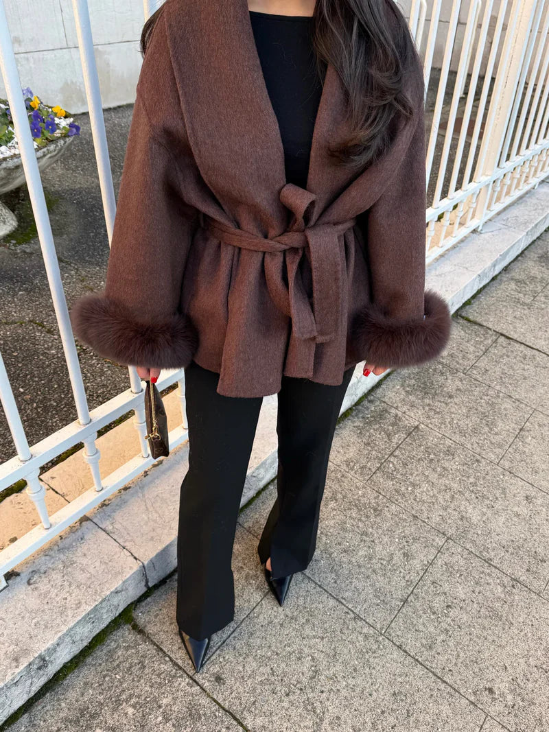 Women's Winter Jacket with Faux Fur Collar