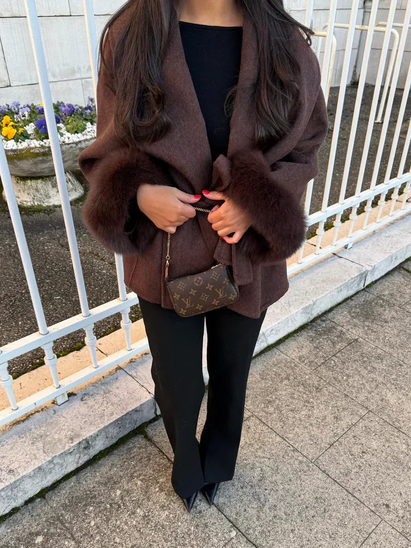 Women's Winter Jacket with Faux Fur Collar