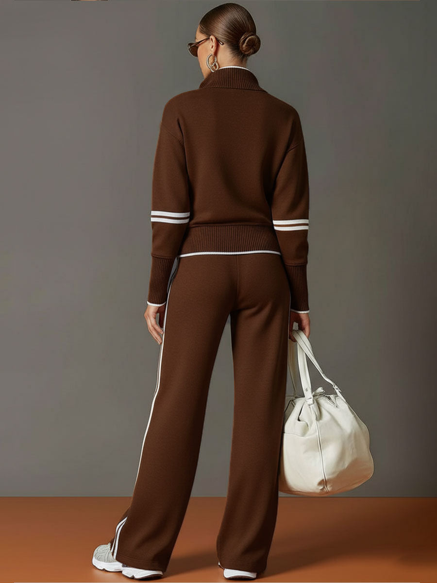 Women's Long Sleeve Half-Zip Co-Ord Tracksuit Set