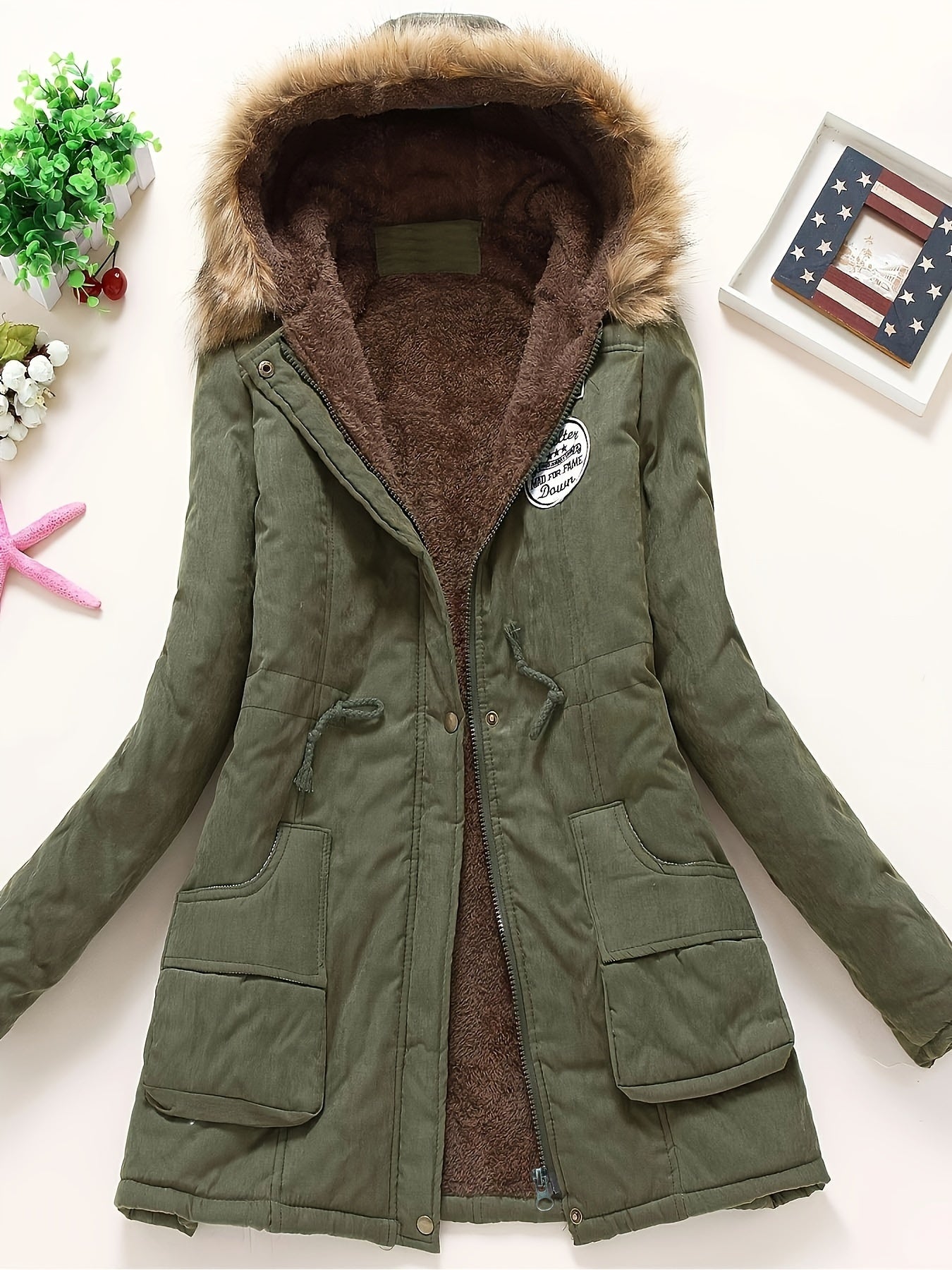 Stylish Women's Parka Coat with Warm Hood