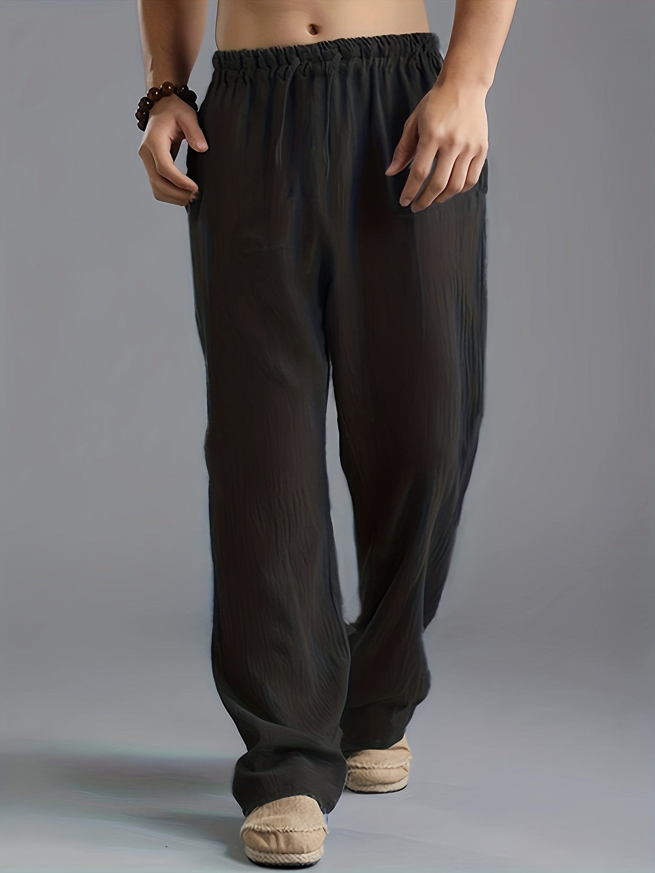 Stylish Men's Linen Trousers Breathable Comfortable