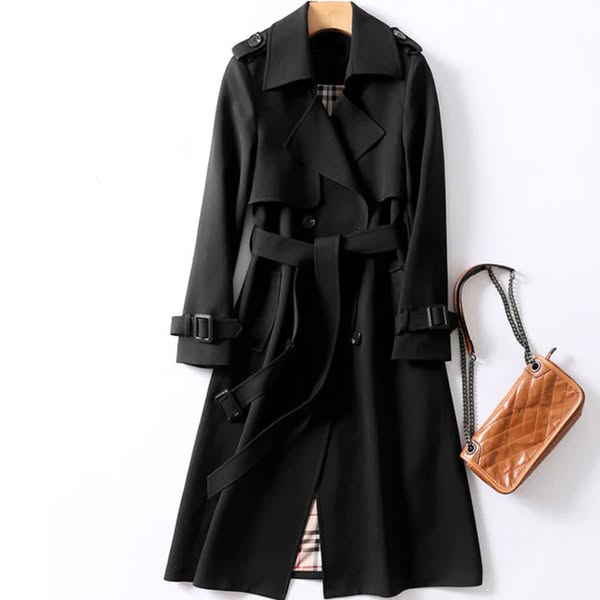 Women’s Double-Breasted Belted Trench Coat