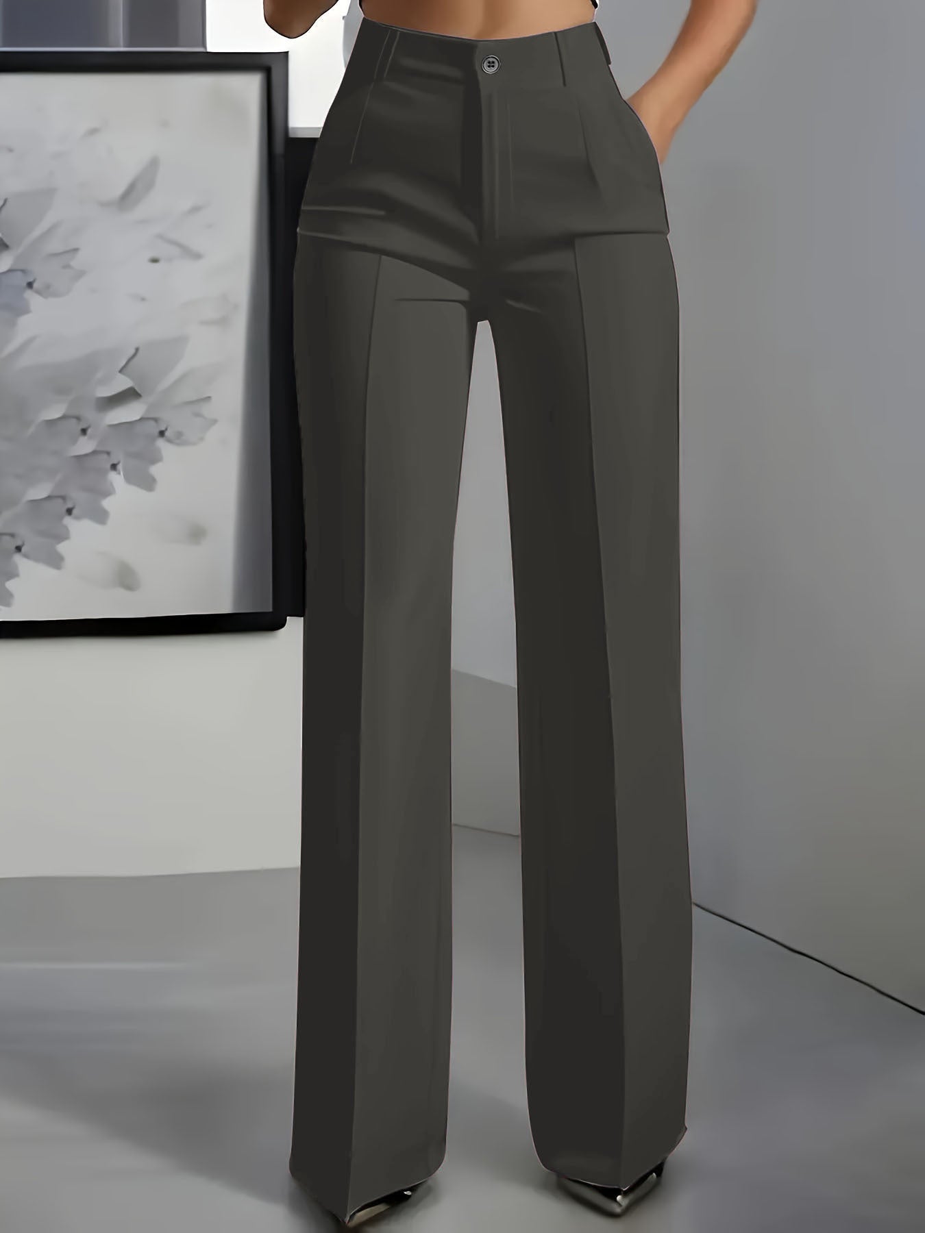 Women's High-Waisted Wide Leg Tailored Pants