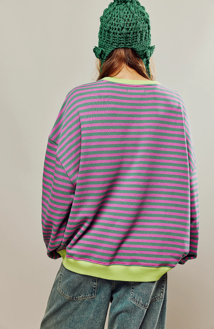 Stylish Striped Oversized Sweater for Women