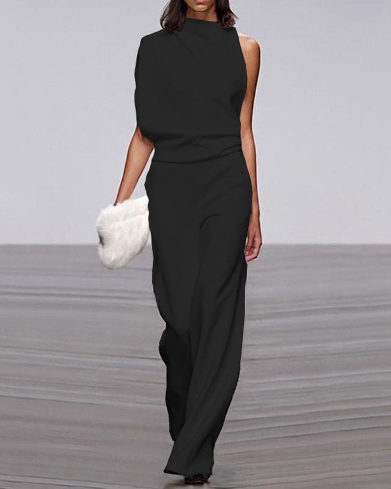Women’s Elegant Sleeveless Wide Leg Jumpsuit