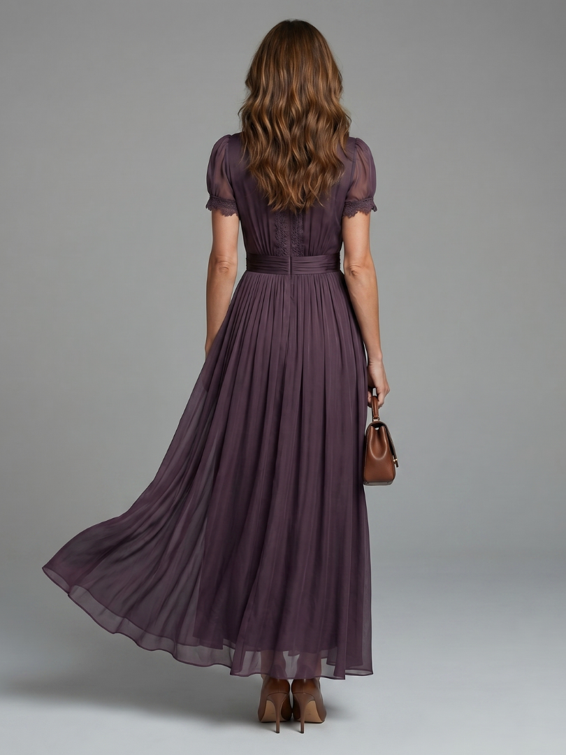 Women's Maxi Dress with Keyhole Neckline
