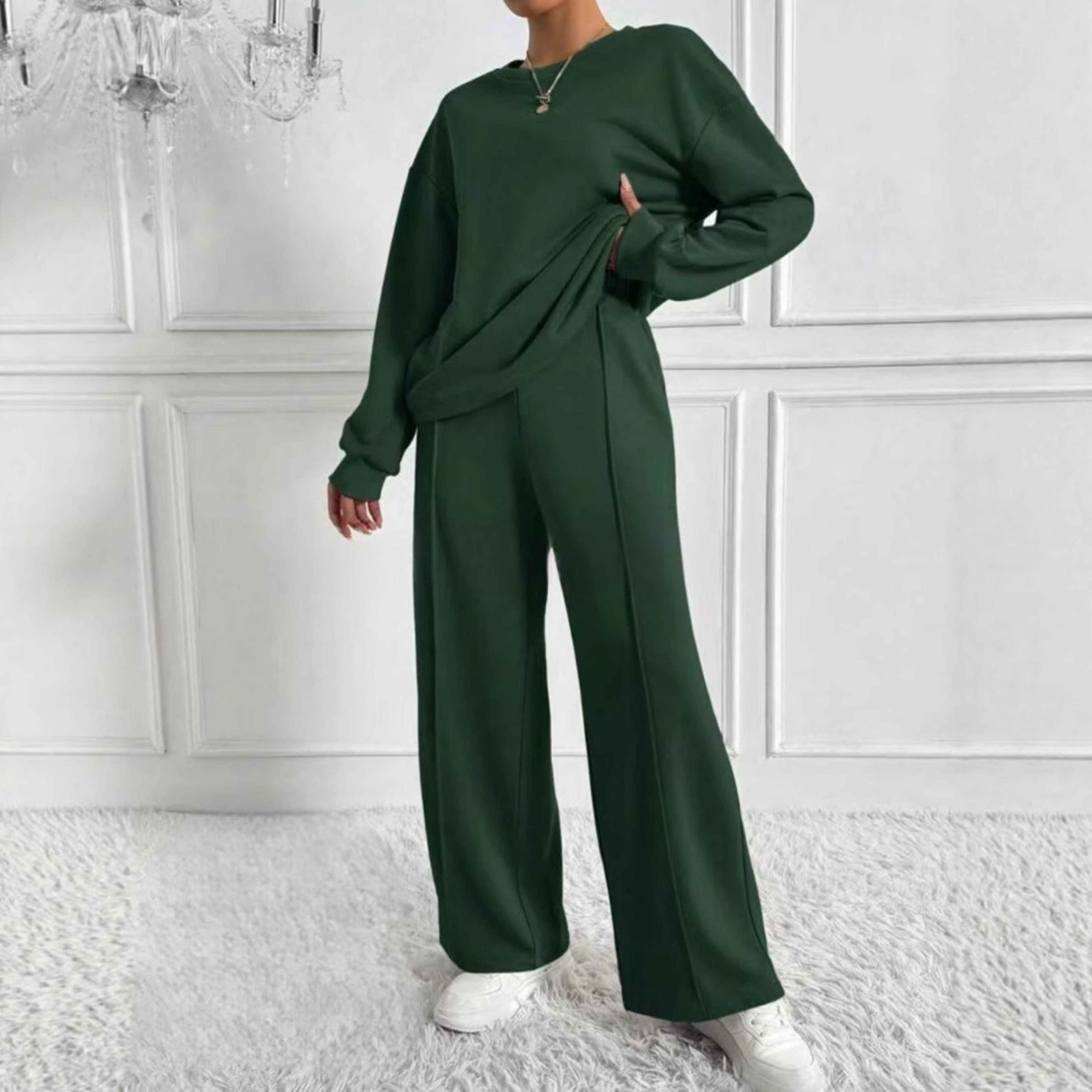 Women's Long Sleeve Sweatshirt Pants Set