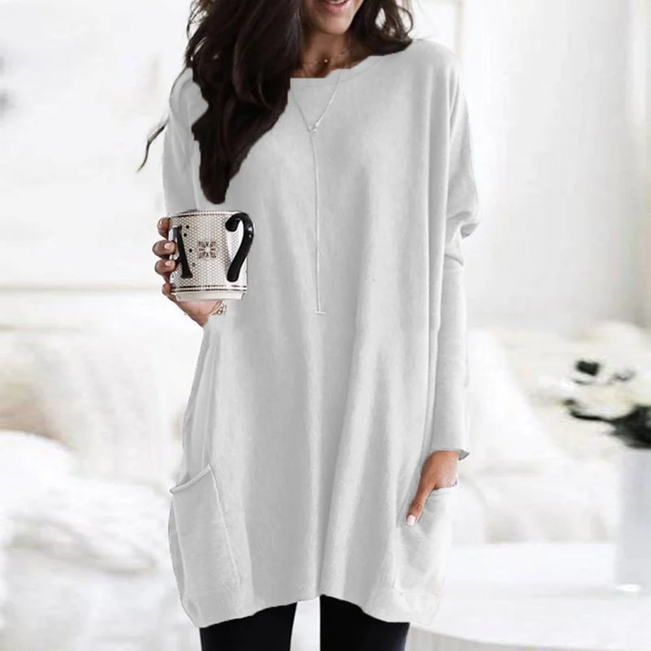 Stylish Women's Oversized Tunic with Practical Pockets