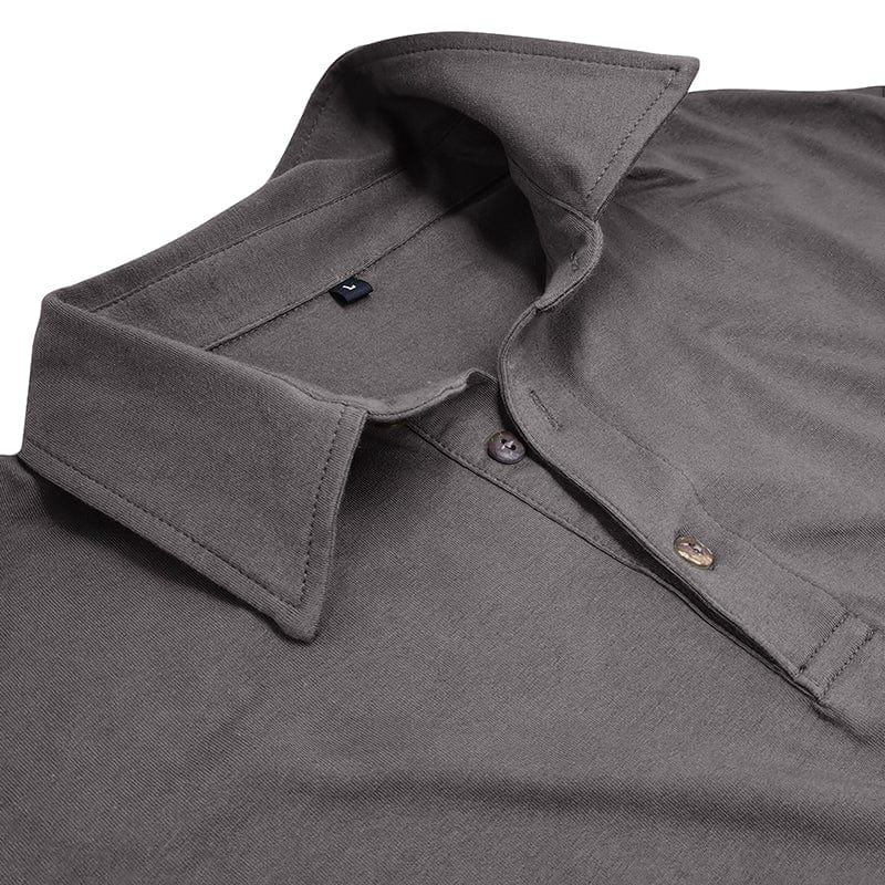 Men's Long-Sleeve Stretch Polo Shirt