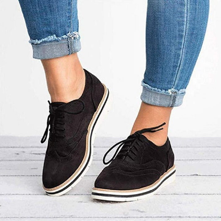 Women's Lace-Up Brogue Oxford Shoes