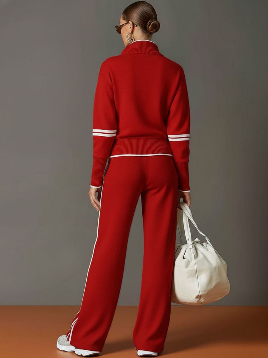 Women's Long Sleeve Half-Zip Co-Ord Tracksuit Set