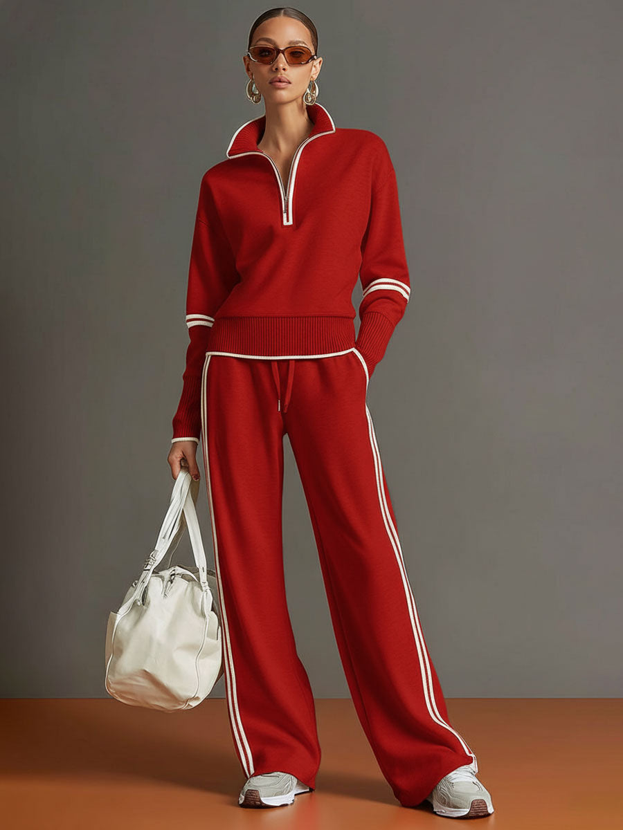 Women's Long Sleeve Half-Zip Co-Ord Tracksuit Set