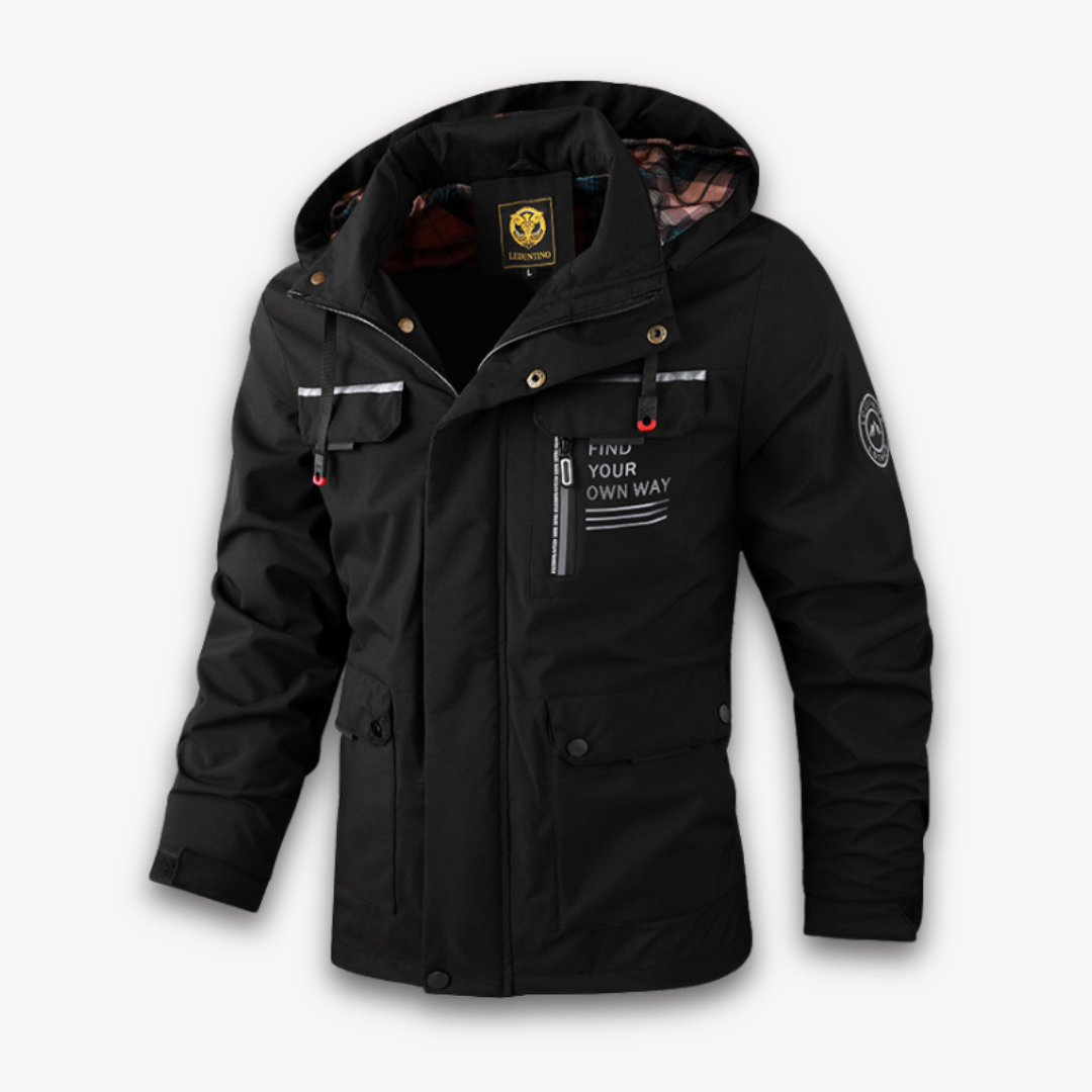 Stylish Men's Waterproof Winter Jacket with Hood