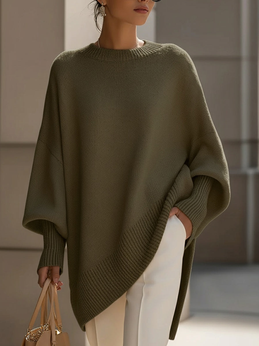 Women's Oversized Knit Poncho Sweater
