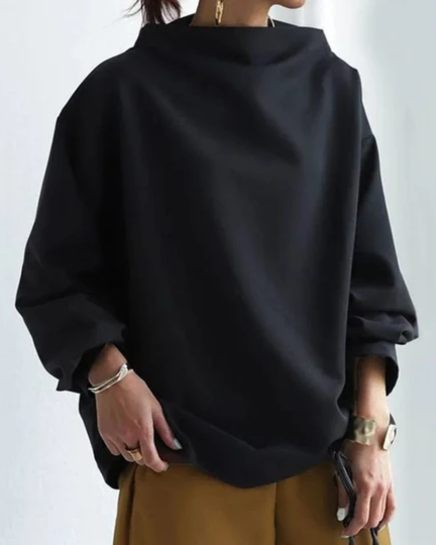 Women's Oversized Mock Neck Sweatshirt