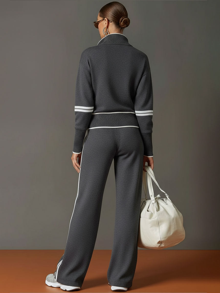 Women's Long Sleeve Half-Zip Co-Ord Tracksuit Set