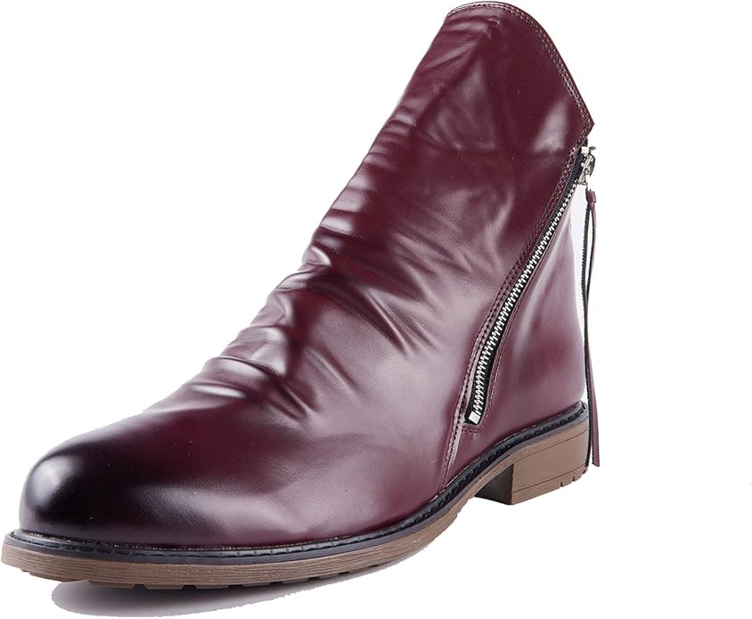 Stylish Ankle Boots with Zipper and Comfortable Low Heel