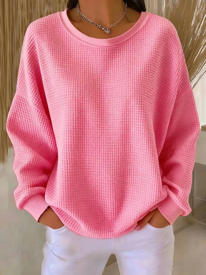 Women’s Oversized Waffle Knit Comfort Sweater
