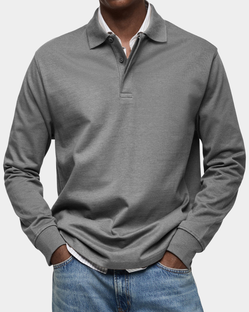Men’s Classic Long Sleeve Polo Shirt