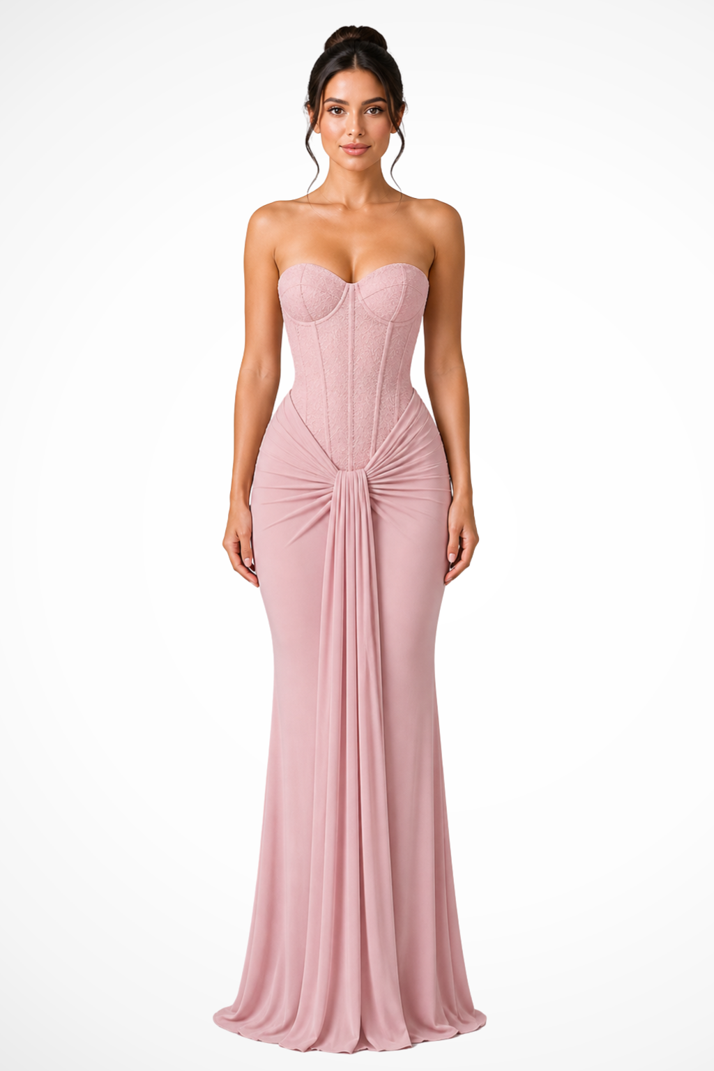 Women’s Strapless Corset Maxi Dress for Elegant Evening Glamour
