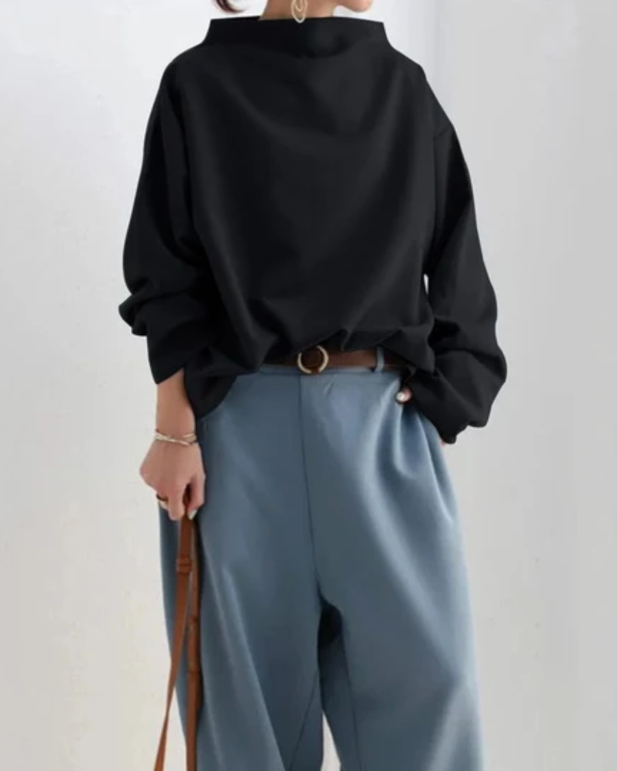 Women's Oversized Mock Neck Sweatshirt