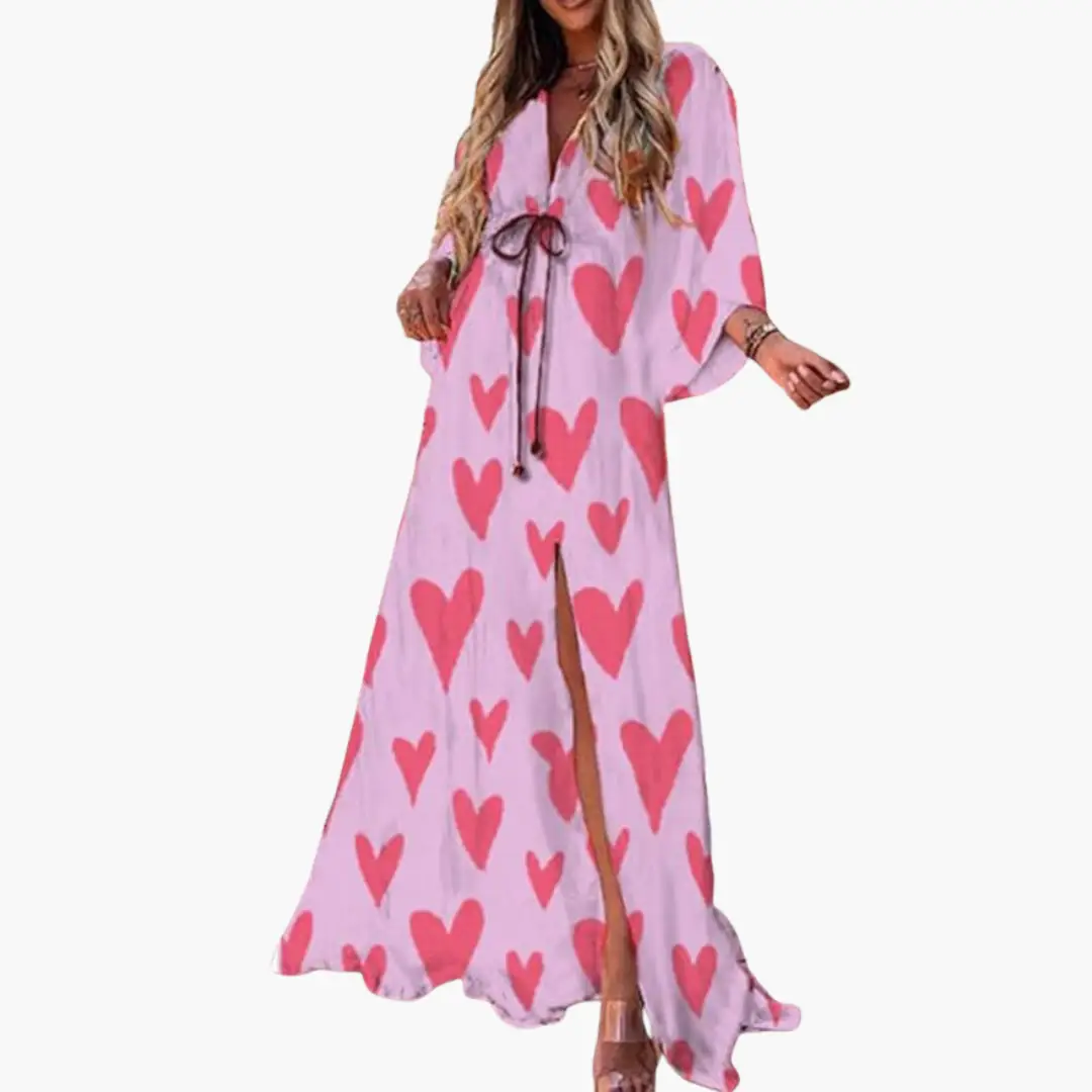 Women’s Flowing Boho Printed Maxi Dress