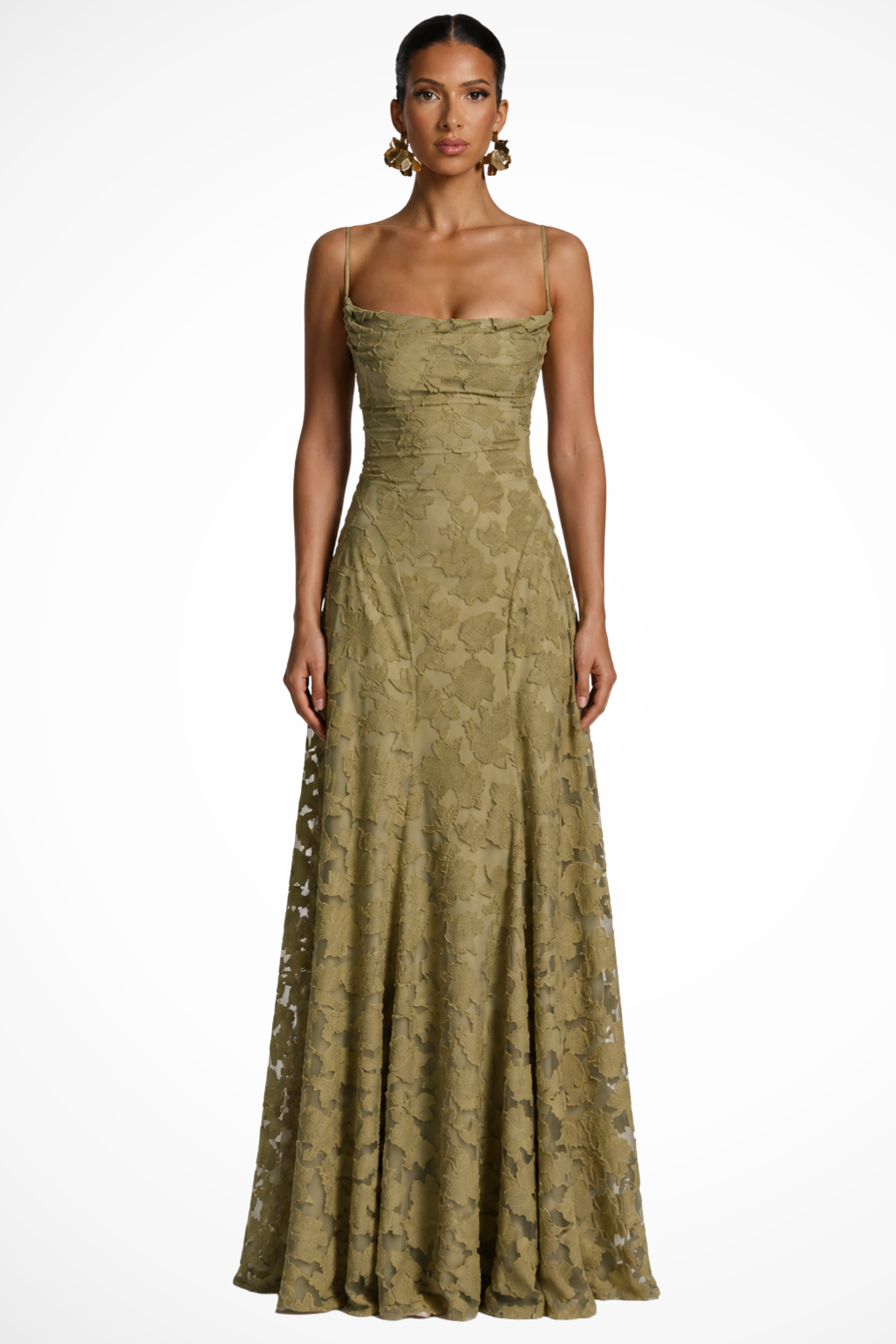 Women’s Strapless Lace Mermaid Evening Gown with Open Back