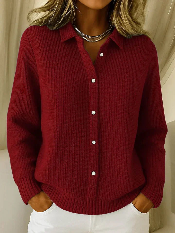 Women's Longline Knit Cardigan Button-Front