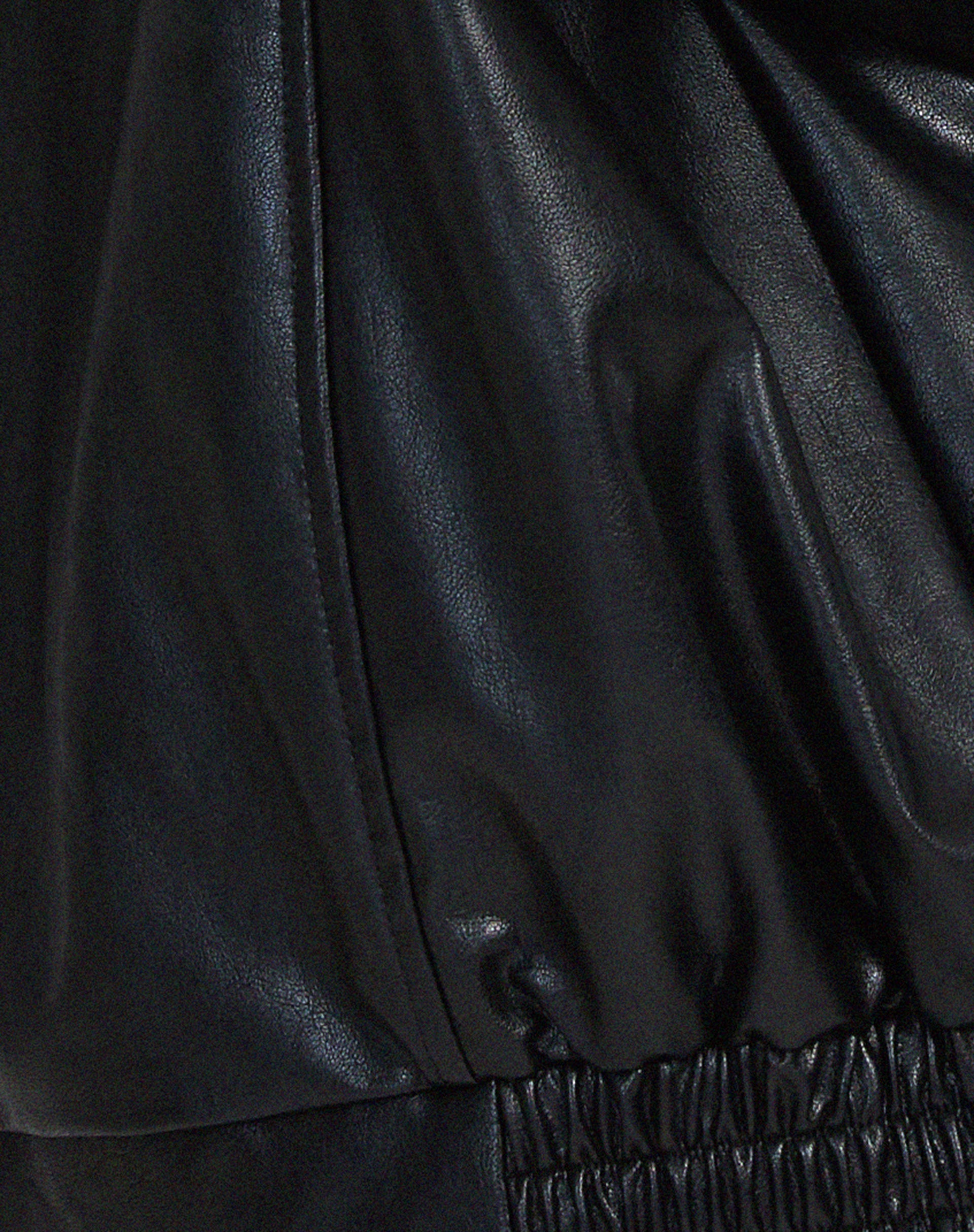 Women's Oversized Faux Leather Bomber Jacket