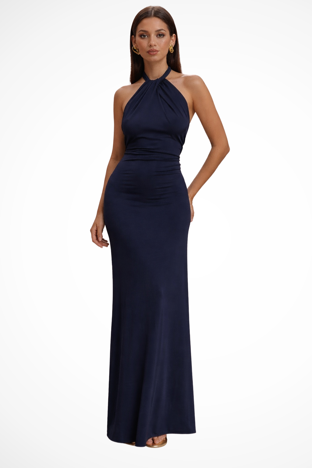 Women’s Halter Neck Backless Maxi Evening Dress