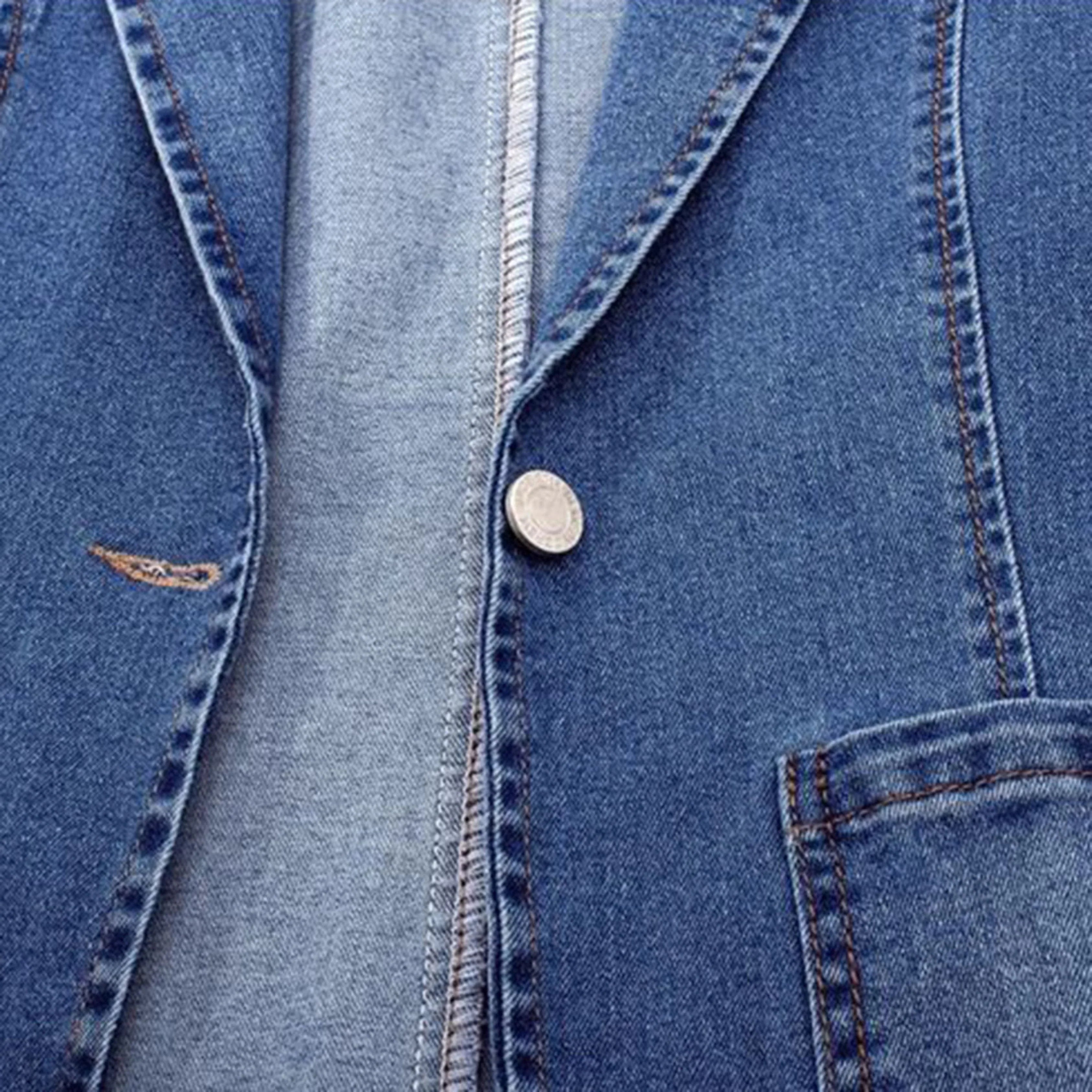 Women’s Denim Classic Tailored Button-Up Jacket