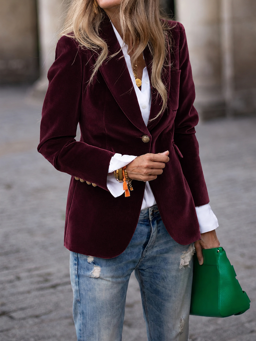 Women's Classic Single-Breasted Blazer