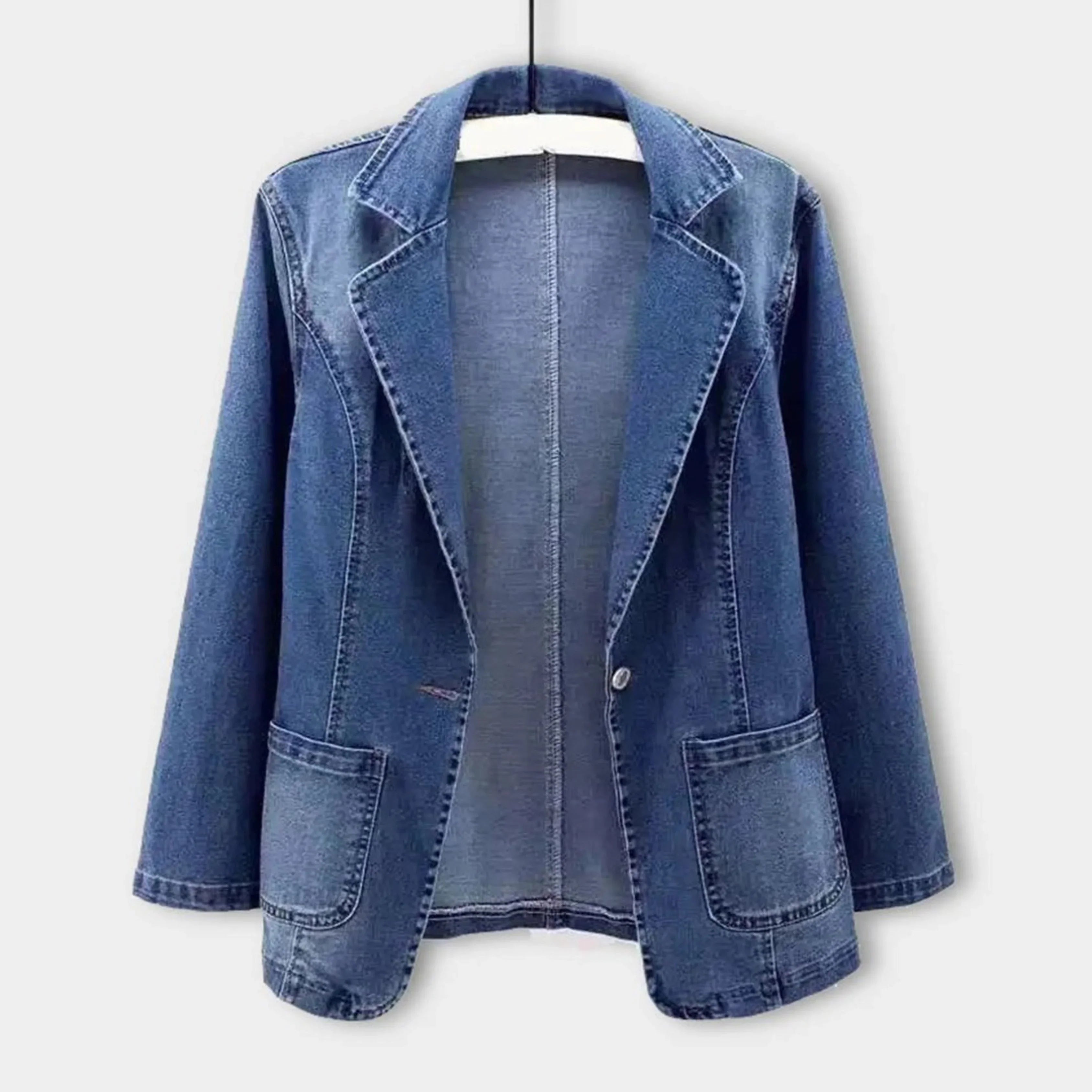 Women’s Denim Classic Tailored Button-Up Jacket