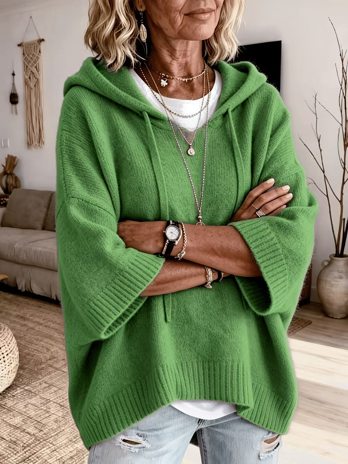 Women's Batwing Sleeves Oversized Hoodie