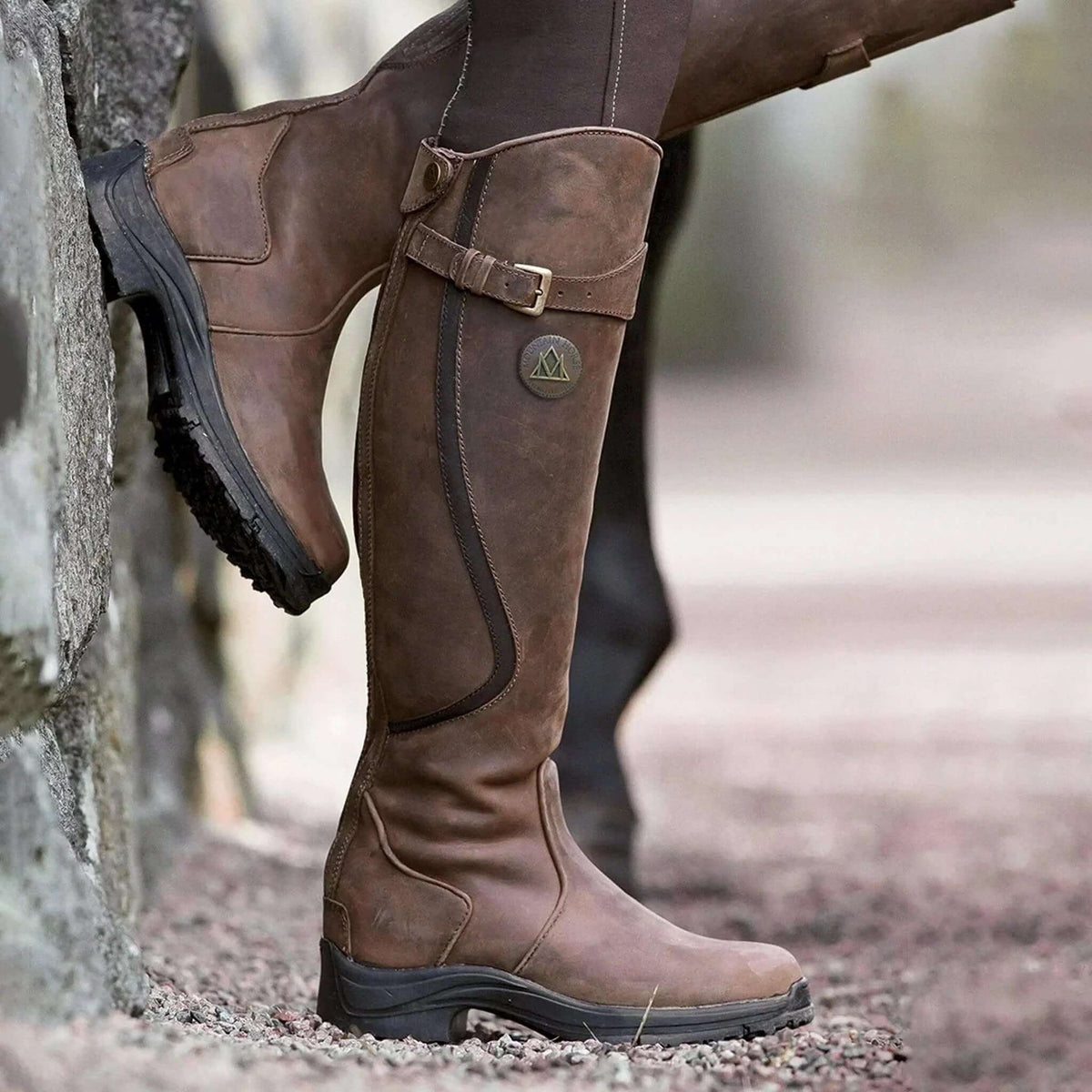 Women’s Buckle Detail Knee-High Riding Boots