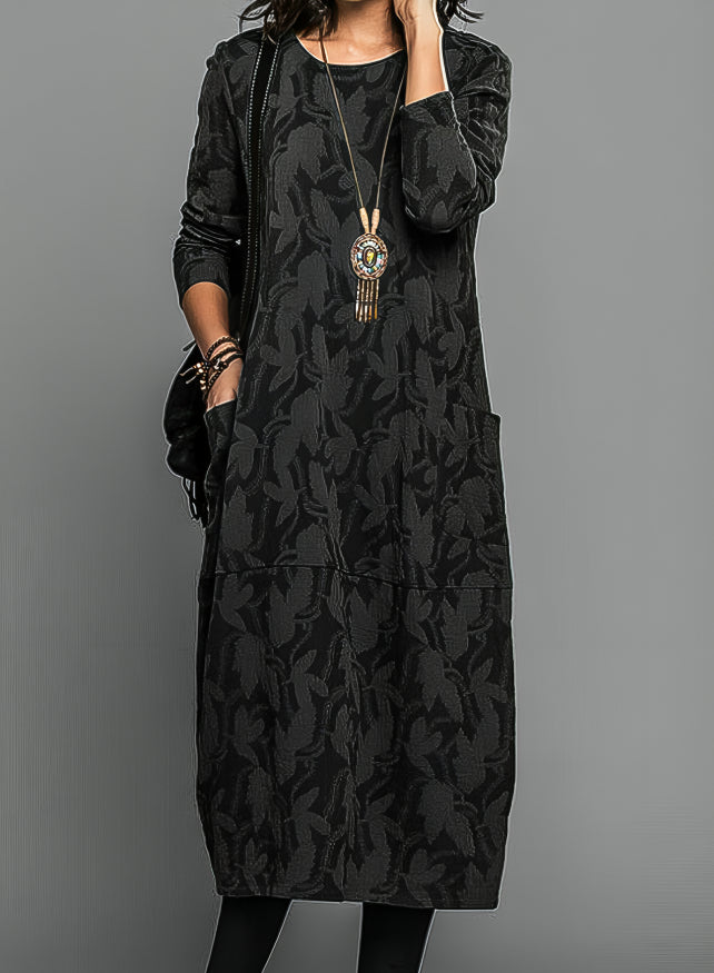 Women's Botanical Print Midi Dress