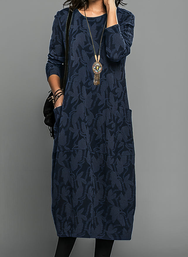 Women's Botanical Print Midi Dress