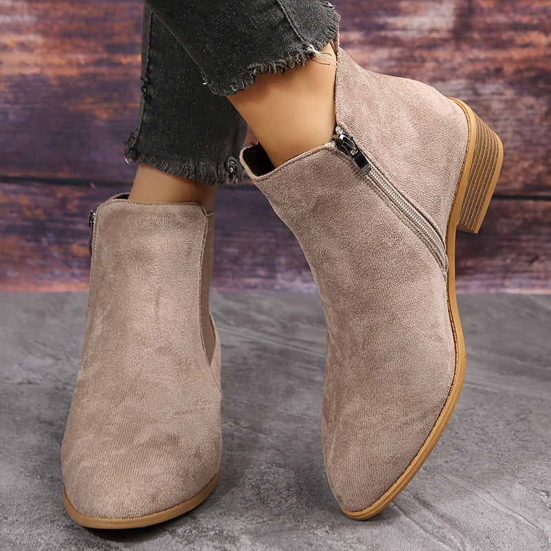Stylish Women's Suede Ankle Boots