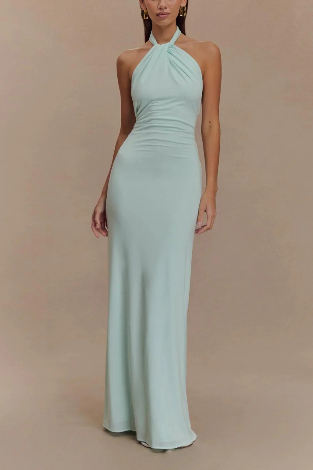 Women’s Halter Neck Backless Maxi Evening Dress