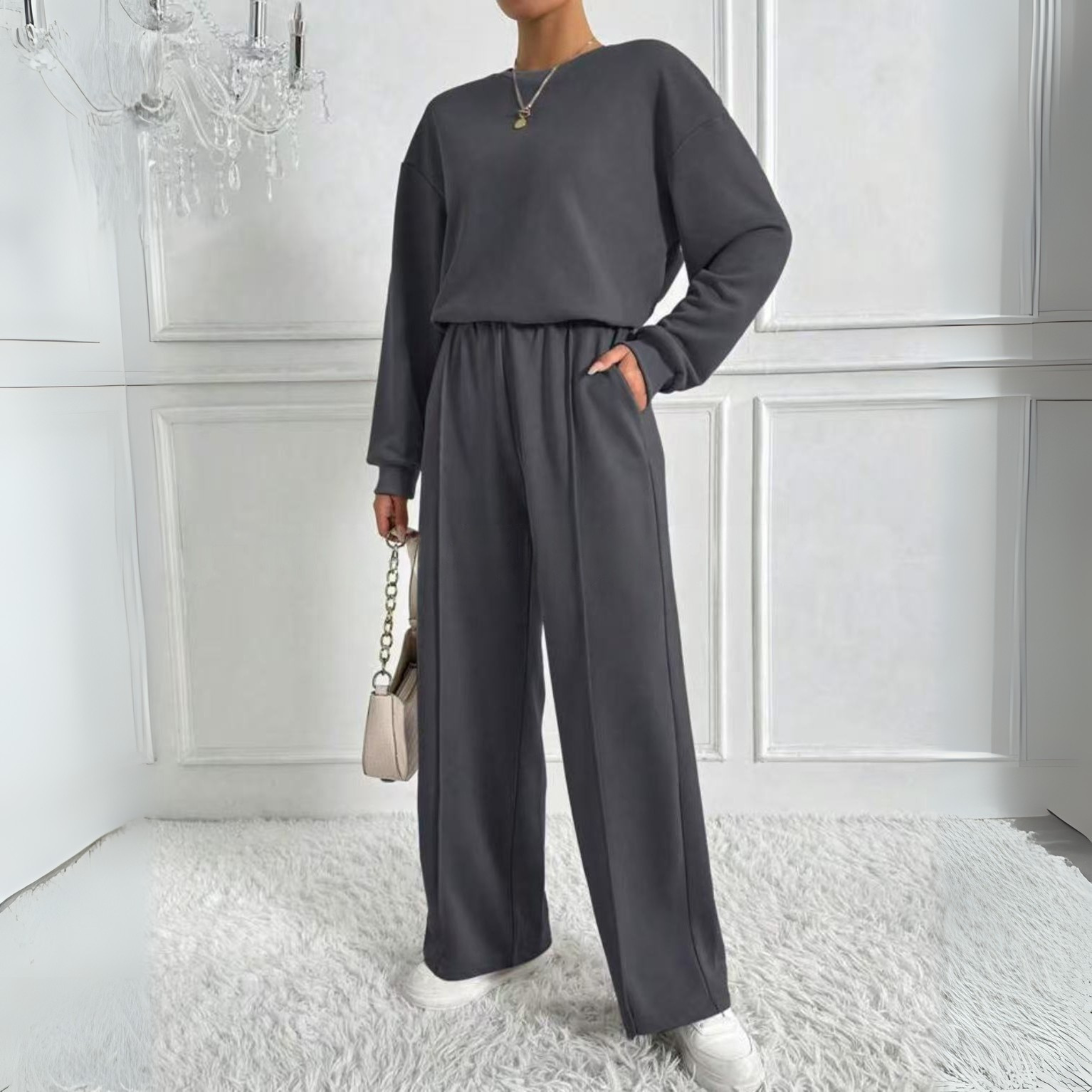 Women's Long Sleeve Sweatshirt Pants Set