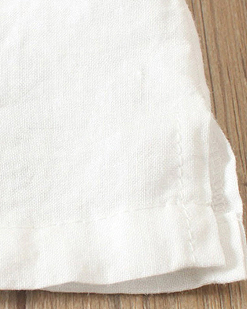 Premium Classic Crew Neck Cotton-Linen T-Shirt