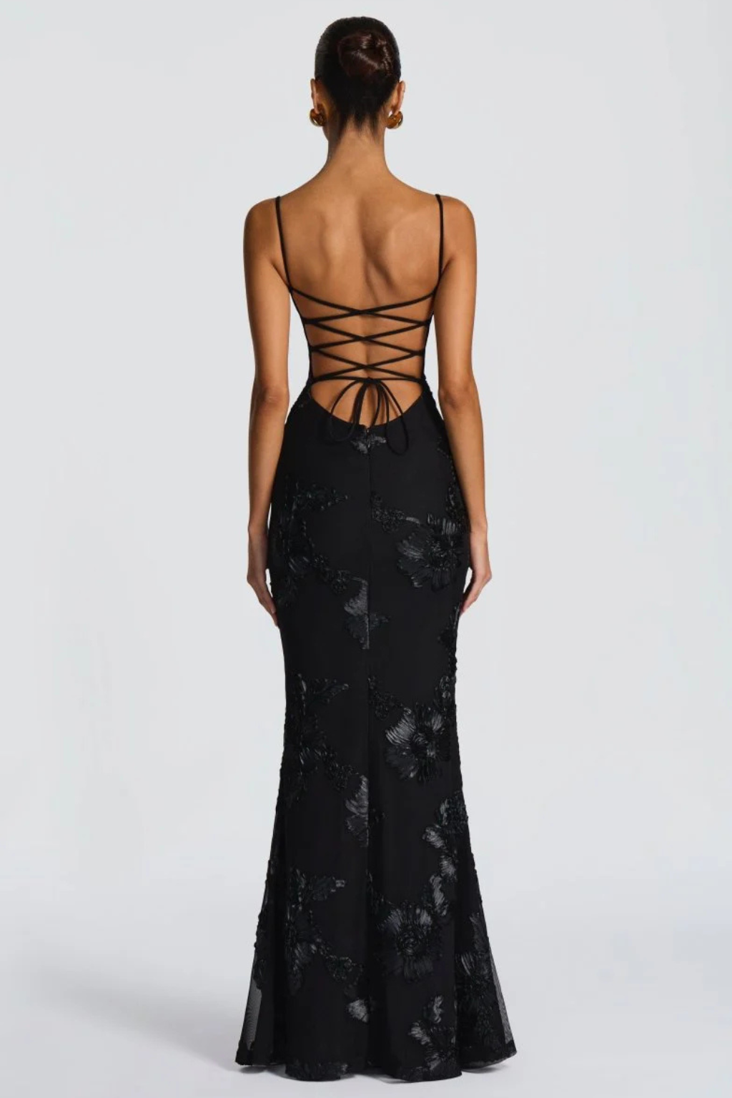 Women’s Embroidered Mermaid Maxi Evening Dress