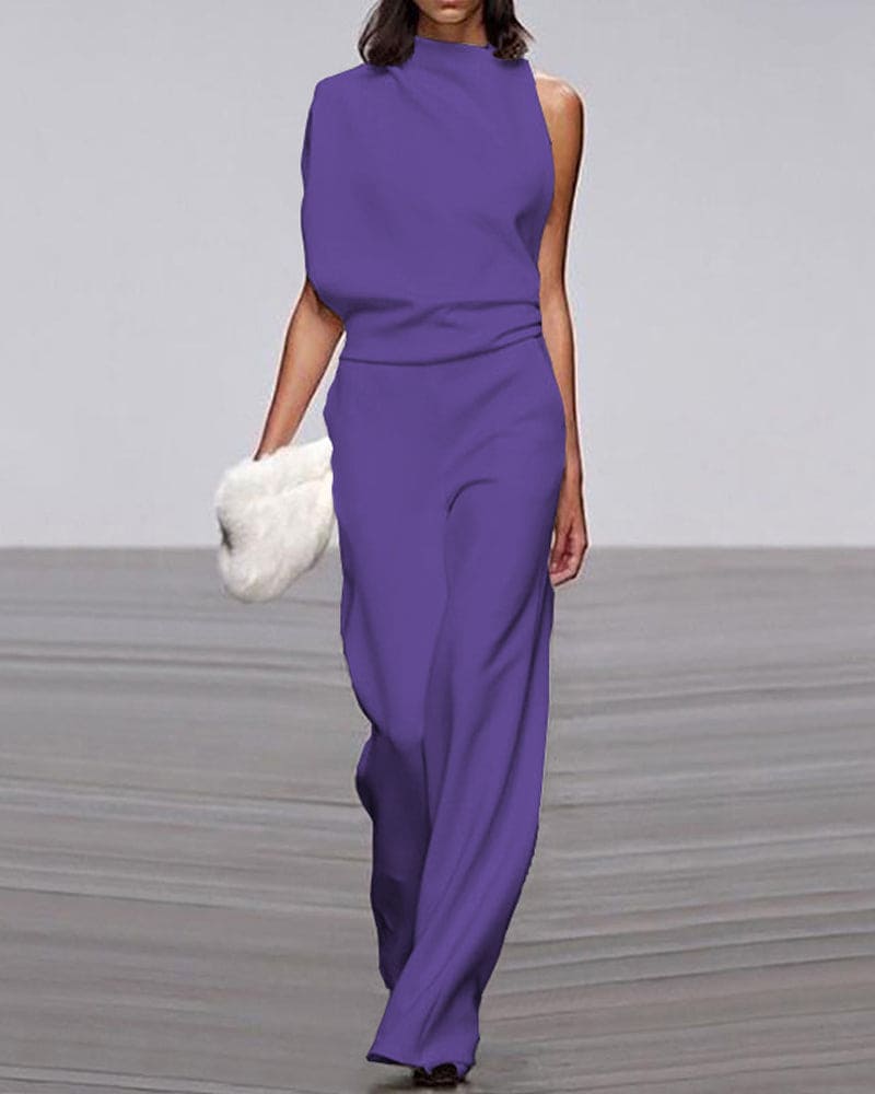 Women’s Elegant Sleeveless Wide Leg Jumpsuit